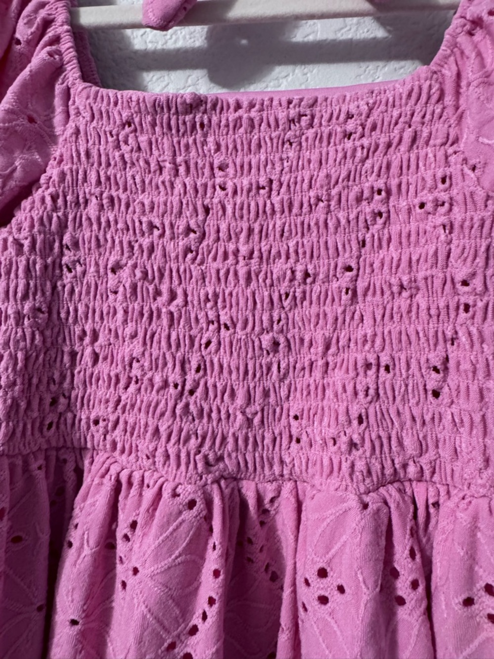 Tahari Girls Pink Eyelet Dress – Size 6 - Picture 5 of 10